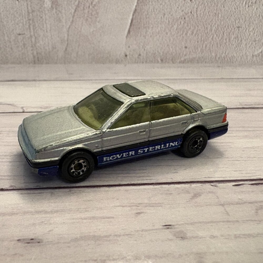 Matchbox 1987 Silver Rover Sterling Car Silver/Blue 1:60 Scale (SKU: 219TO) - Picture 2 of 7